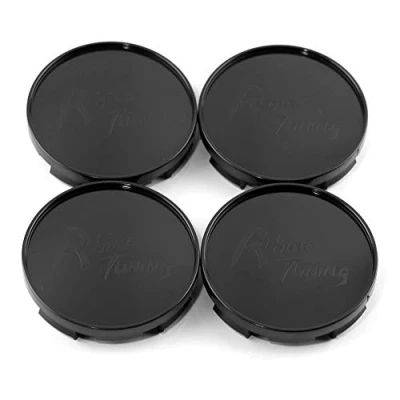 Abbildung von RhinoTuning 4 Stück Radnabenkappen für Nabendeckel OD 60 mm ID 58 mm, Schwarz Radnabenabdeckung Geeignet Quattroporte GranTurismo GranSport Ghibli Levante Serie A 16&quot; Rad, 4B601170 Felgendeckel
