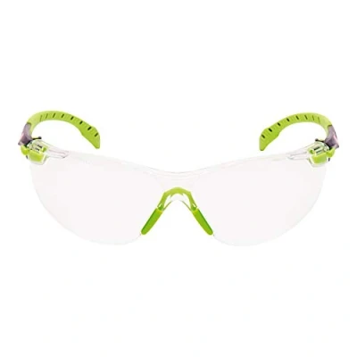 Abbildung von 3M Solus S1201SGAF EU Schutzbrille, grün schwarzer Rahmen, Scotchgard Antibeschlagbeschichtung, transparente Gläser