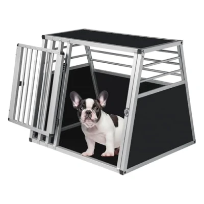 Abbildung von EUGAD Tiertransportbox, Alu Hundebox Reisebox Autobox für große Hunde