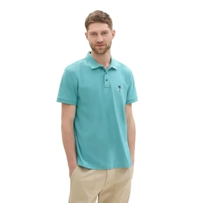 Abbildung von TOM TAILOR Herren Poloshirt mit Ottoman Struktur , meadow teal, M