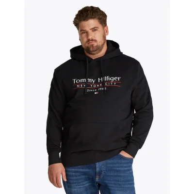 Abbildung von Tommy Hilfiger Center Stack Hoody Sweatshirt, Herren, Größe: 4XL, Black