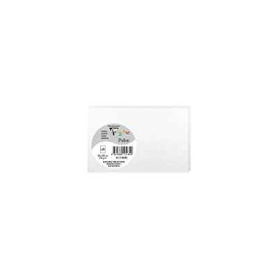 Abbildung von Clairefontaine 11485C Packung mit 25 Karten Pollen, 8,2x12,8cm, 210g, ideal für Einladungen und Korrespondenz, Weiß Perlmutt, 1 Pack