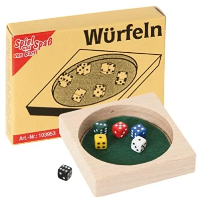 Abbildung von Bartl 103953 Mini Spiel Würfeln perfekt für unterwegs, passt in Jede Hosentasche