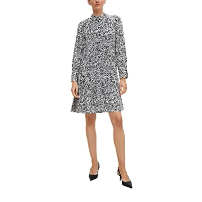 Abbildung von comma MIT CRÊPESTRUKTUR Blusenkleid, Damen, Größe: 42, Schwarz