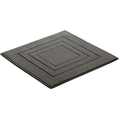 Abbildung von Vossen Badematte &quot;Feeling&quot;, Höhe 10 mm, fußbodenheizungsgeeignet beidseitig nutzbar, Badteppich, Uni Farben, mit Bordüre, Hoch Tief Effekt, reine Baumwolle