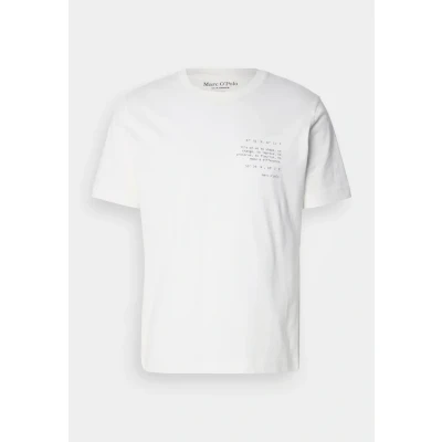 Abbildung von Marc O&#039;Polo Herren T Shirt aus Bio Baumwolle Regular Fit, Cremefarben (Egg White), XL