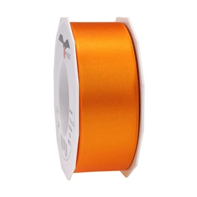 Abbildung von PRÄSENT C.E. Pattberg Satin orange, 25 m Satinband zum Einpacken von Geschenken, 40 mm Breite, Geschenkband Dekorieren &amp; Basteln, Dekoband, Anlass