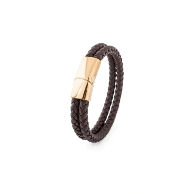 Abbildung von Akitsune Simplicitas Armband, Herren, Größe: 22cm, Gold brown