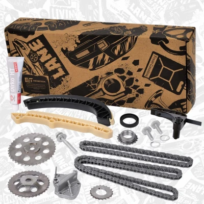 Abbildung von ET ENGINETEAM RS0075 Steuerkettensatz mit Schrauben Kette geschlossen, Simplex SKODA: Fabia I Schrägheck, 2 Combi