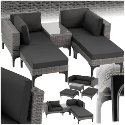 Abbildung von tectake Loungeset Bellaria, (Set, 5 tlg), individuell kombinierbar
