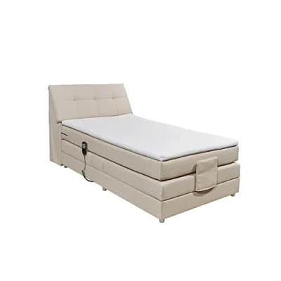 Abbildung von ED EXCITING DESIGN Boxspringbett &quot;Concord&quot;, inkl. Motor, Stauraum im Kopfteil und Topper