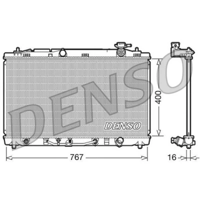 Abbildung von Kühler, Motorkühlung DENSO DRM50030