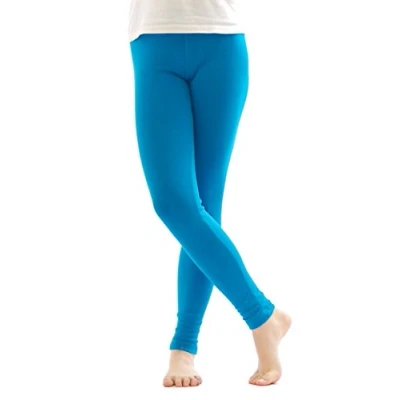 Abbildung von YESET Thermo Leggings Leggins Hose lang aus Baumwolle Fleece warm dick weich Turkis S