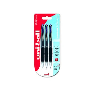 Abbildung von Uni Ball Signo Gel UMN Retractable Rollerball 3 Stück blau