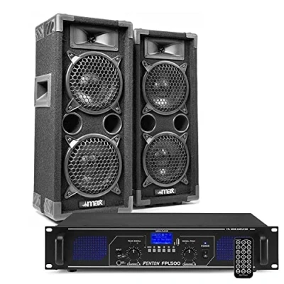 Abbildung von MAX26 DJ Lautsprecher und Bluetooth Verstärker Kombination 1200 W