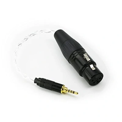 Abbildung von ABLET 2,5 mm Trrs symmetrischer Stecker auf 4 polige XLR Buchse, Kopfhörer, versilbert, Audio Adapter für Astell&amp;Kern AK240, AK380, AK320, Onkyo DP X1, FIIO X5III XDP 300R