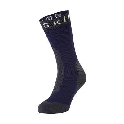 Abbildung von SEALSKINZ Stanfield Socken, wasserdicht, für extrem kalte Bedingungen, halbhoch, marineblau grau, Größe S