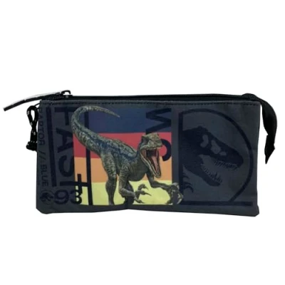 Abbildung von CYPBRANDS Unisex Kinder Jurassic World Roar Dreifach Federmäppchen allentasche, bunt