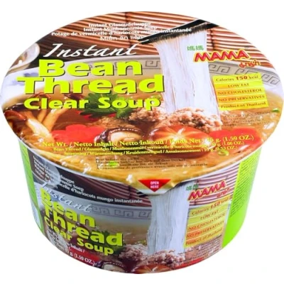 Abbildung von MAMA Instant Bowl Glasnudeln klare Suppe Instantnudelsuppe orientalischer Art Authentisch thailändisch kochen 6 x 45 g