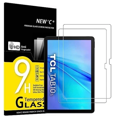 Abbildung von NEW&#039;C 2 Stück, Panzer Schutz Glas für TCL Tab 10 5G / 10s 10,1 Zoll, 9H Härte,HD Displayschutzfolie, 0.33mm Ultra klar