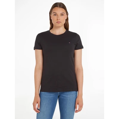 Abbildung von Tommy Hilfiger Heritage CREW NECK TEE Tshirt basic, Damen, Größe: XXS, Black