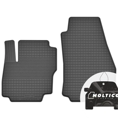 Abbildung von Vorne Gummimatten mit Rand Auto Fußmatten Gummi Automatten Passgenau 2 teilig Set passend für Ford Focus MK2 2003 2010