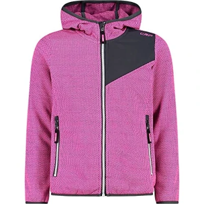 Abbildung von CMP Kinderfleece mit fester Kapuze, Lila Fluo Titan, 164