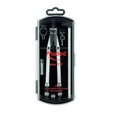 Abbildung von Maped 1947 Nr. 421 Schnellverstellzirkel, mikrometrisch, 4 teilig, 421, Ersatzminenetui, 2 mm, Stift /Bleistiftadapter, Ersatzmutter