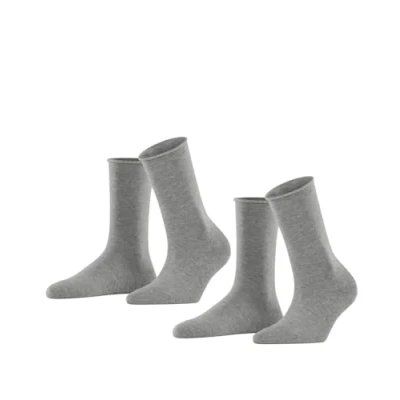 Abbildung von Esprit Basic PURE 2PACK UNI Socken, Damen, Größe: 35 38, Grau