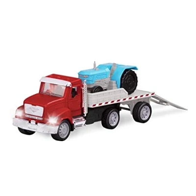 Abbildung von Driven Micro Transporter mit Pritsche und Traktor 21 cm Lichtern Tönen Spielzeugauto Geräuschen, Funktionen Spielzeug LKW ab 3 Jahren
