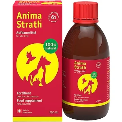 Abbildung von Anima Strath Nahrungsergänzungen &amp; Vitamine für Hunde Katze Fermentierte Kräuterhefe zur Stärkung des Immunsystems Anregung der Verdauung, Natürliche Hefe mit 61 Mikronährstoffen Mineralien
