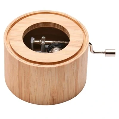 Abbildung von Spieluhr aus Bambus mit dem Song: You Are My Sunshine music box von Kurbelwerk green line, Classic Edition, gerahmt