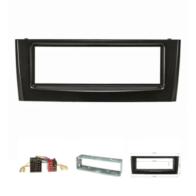 Abbildung von tomzz Audio Radioblende Set passt für Fiat Grande Punto Typ Bj.199 2005 2009 schwa Autoradio