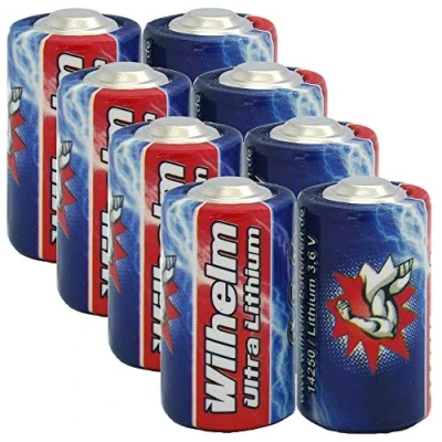 Abbildung von 8 x Wilhelm ER14250 LS14250 Batterie 1/2 AA Lithium 3,6V 1200 mAh Li SOCl2