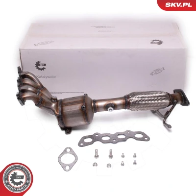 Abbildung von ESEN SKV 62SKV027 Katalysator bis Euro 4 vorne FORD: Focus 2 Kombi, Schrägheck, C Max, VOLVO: V50, C30, S40 II