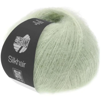Abbildung von LANA GROSSA Silkhair Feines Lace Garn aus Superkid Mohair mit Seide Handstrickgarn 70% (Superkid) &amp; 30% 25g Wolle zum Stricken Häkeln 210m