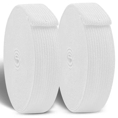 Abbildung von CZ Store Gummibänder zum Nähen 2er Set 20 25 mm breit 10 m lang ✮LEBENSLANGE GARANTIE✮ Elastisches Polyester Band, Strick &amp; Nähzubehör, starke Bänder für Kleidung, Hosen (style 5)