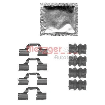 Abbildung von METZGER 109 1827 Zubehörsatz, Scheibenbremsbelag RENAULT: Megane 4 Grandtour, Schrägheck, SCENIC 2, TOYOTA: Corolla VIII Liftback