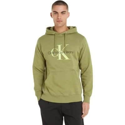 Abbildung von Calvin Klein Jeans Herren Seasonal MONOLOGO Regular J30J320805 Hoodies, Grün (Dark Juniper), XS