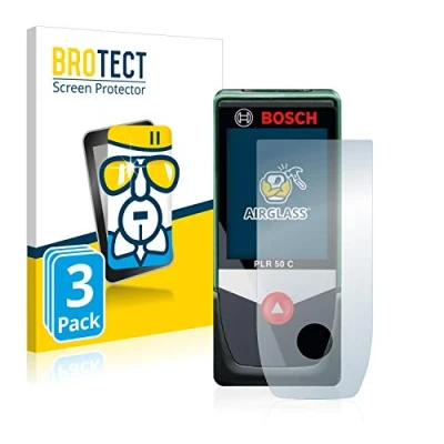 Abbildung von BROTECT Schutzglas für Bosch PLR 50 C (3 Stück) Schutzfolie Panzer Folie Glas [Extrem Kratzfest 9H, Anti Fingerprint, Ultra Transparent]