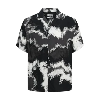 Abbildung von JACK &amp; JONES Herren Jcojeff AOP Resort Shirt Ss Relax Kurzarmhemd, Asphalt/Print:Water Paint, S