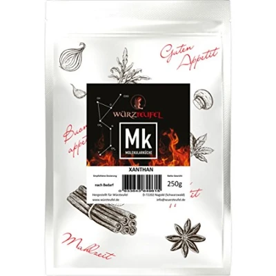 Abbildung von Xanthan, Xanthan Gum E415. Glutenfreies Verdickungsmittel Polysaccharid. Beutel 250g.