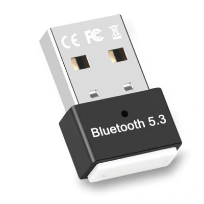 Abbildung von Bluetooth Adapter für PC 5.3, USB Dongle, EDR Wireless Senderempfänger Desktop, Laptop, PC, Headset, Tastatur, Maus, Stereo, mit Windows 11/10/8.1/7