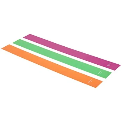 Abbildung von Amazon Basics Fitnessband aus thermoplastischem Elastomer, 1500 mm, 3 teiliges Set, Mehrfarbig
