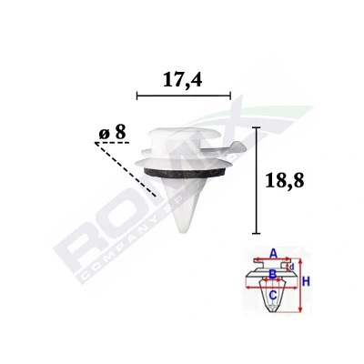 Abbildung von ROMIX C70612 Clip, Zier /Schutzleiste LAND ROVER: Discovery IV VAN, Sport