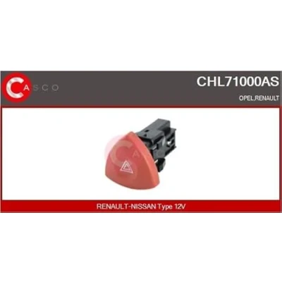 Abbildung von CASCO CHL71000AS Warnblinkschalter 4 polig 12V RENAULT: MASTER 2 Kasten, LAGUNA 2, ESPACE