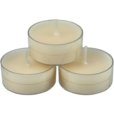 Abbildung von nk candles 20 dänische Teelichter farbig durchgefärbt, Auswahl, von Nordlicht Kontor (Champagner)