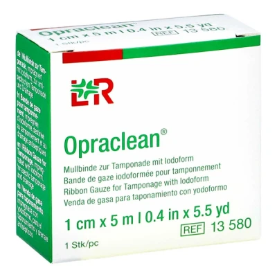 Abbildung von Opraclean Mullbinde zur, zum Tampon.m.Jodoform 1cmx5m
