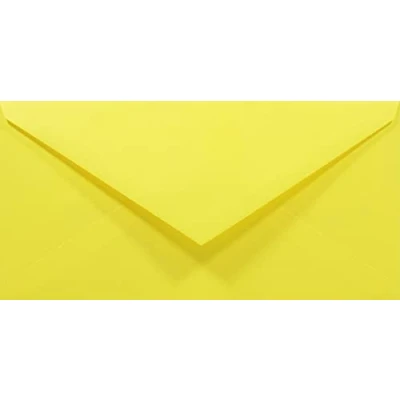 Abbildung von Netuno 100 Umschläge Gelb DIN lang 110x220 mm 80g Rainbow gelbe Briefumschläge farbig Briefhüllen Einladungsumschläge Hochzeit lange Papier Spitzklappe nassklebend ohne Fenster