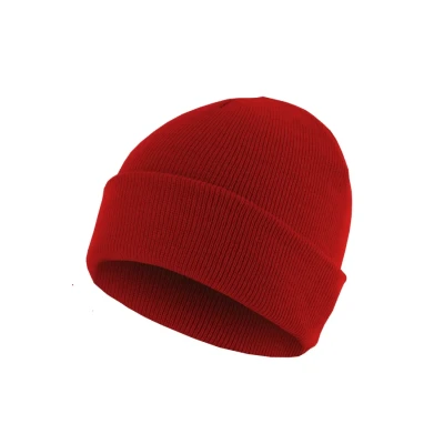 Abbildung von MSTRDS Herren Basic Beanie Flap StrickMütze, Rot (Red 3100), Einheitsgröße EU